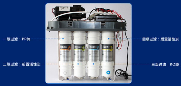 美的MRO121-4加强版反渗透净水器滤芯过滤图